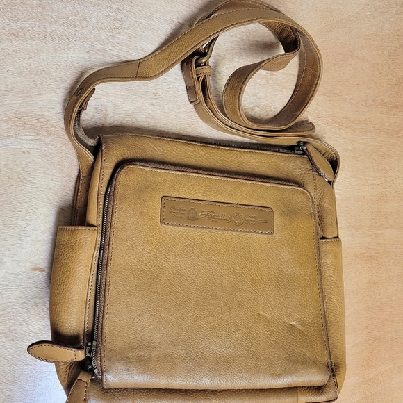 Vintage Fossil “1954” Genuine Brown Leather Crossbody Bag 75082 Y2K - Picture 2 of 12